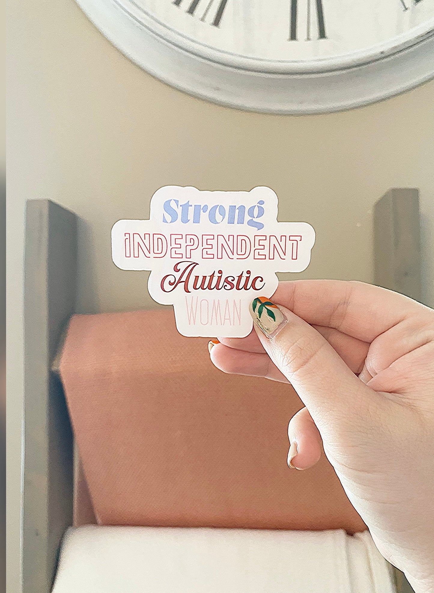 Strong Independent Autistic Woman Sticker